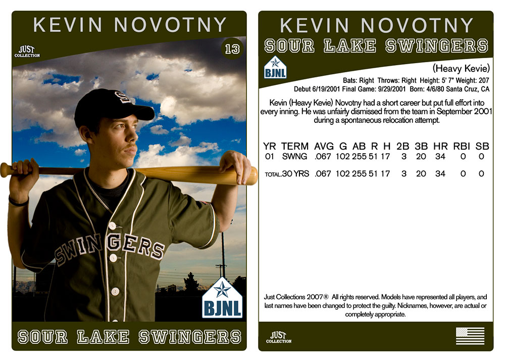 Kevin Novotny Baseball Card