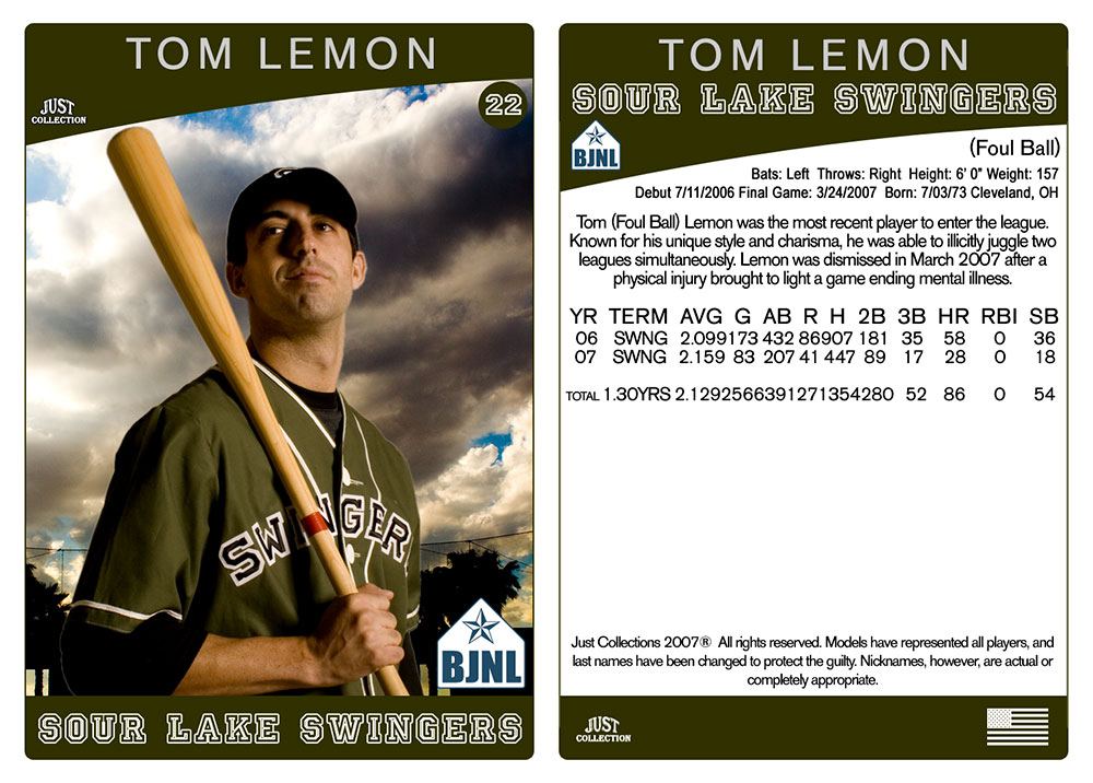 Tom Lemon Baseball Card