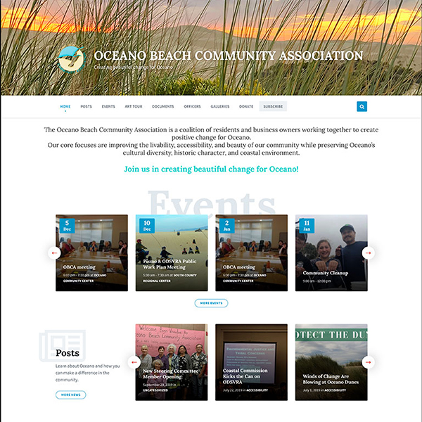 Oceano Beach Community Association Website